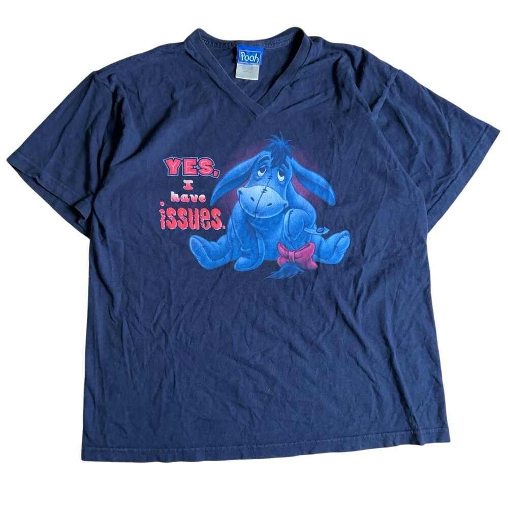 VTG Disney Adult Large Winnie The Pooh Short Sleeve Graphic Tee Shirt Eeyore